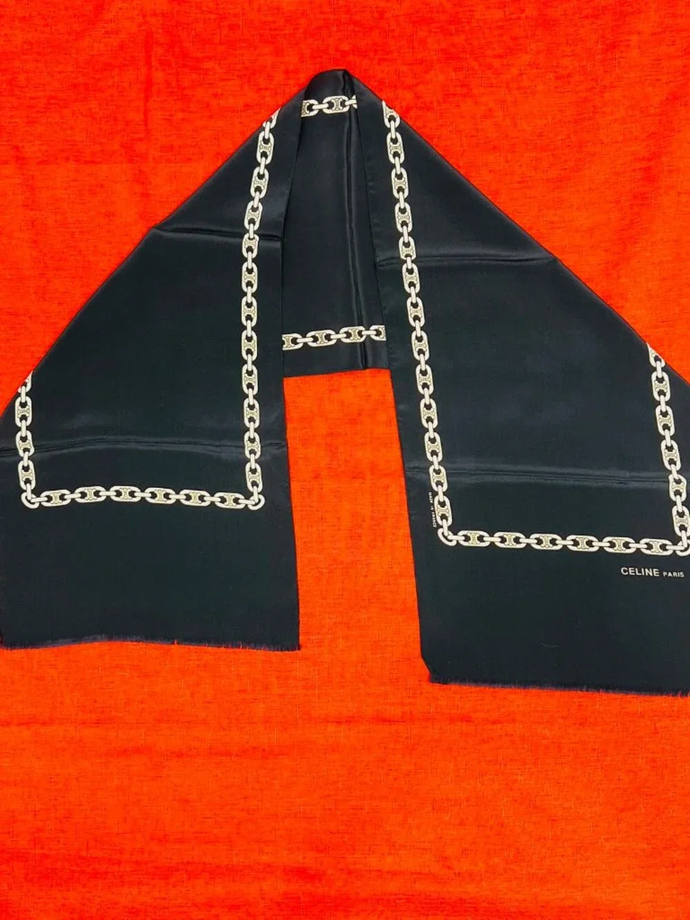 Unused -French Made  Celine silk scarf   46